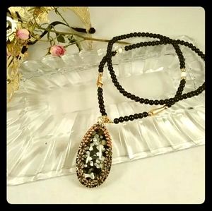 Romantic Cardigan Style Necklace W/ Shell Acrylic